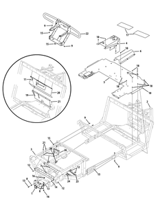 Frame And Bumper Diagram and Parts List for 46G 4X4-1I019G-Before-37AKD710 Cub Cadet Lawn Tractor Accessories